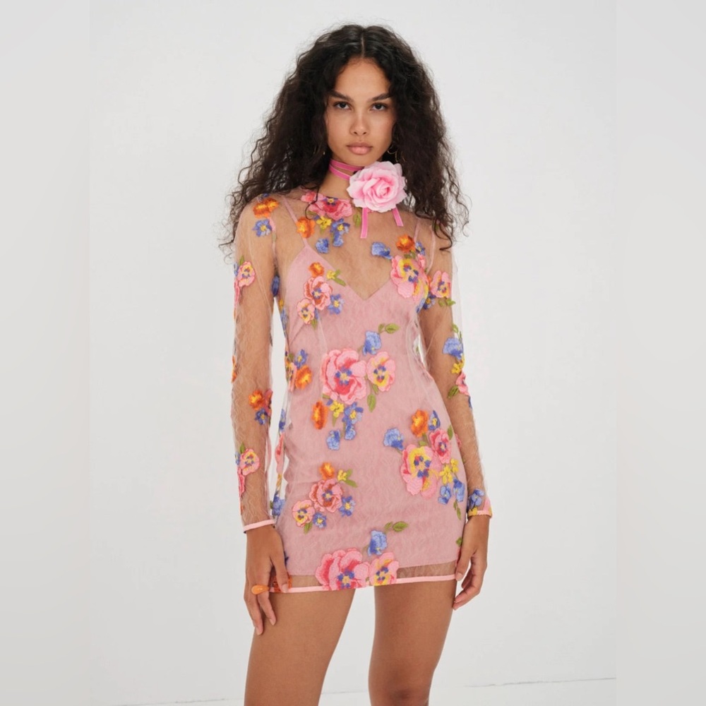 Free People For Love &Lemons Percy Mini Dress
